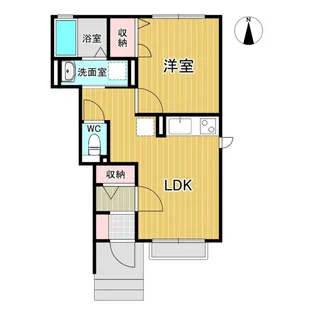コーポキリシマII【1階】の間取り