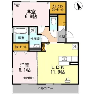 メゾン・ラ・パトリアI【3階】の間取り