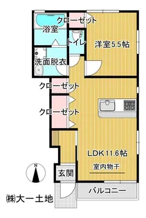 la Pomme(ラポーム)【1階】の間取り