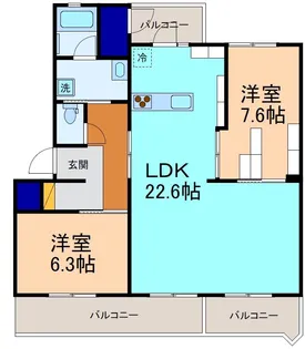 アクアルーチェ犬島【3階】の間取り
