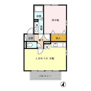 エル古城IIIIII【2階】の間取り
