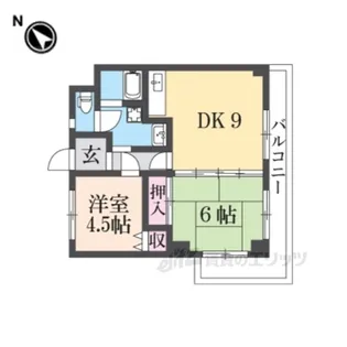 サンライズ成田【4階】の間取り