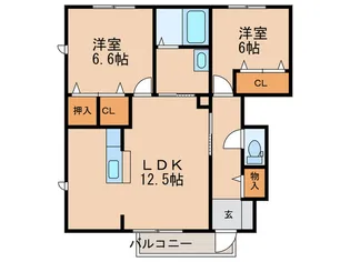 エスコート小倉IIB【1階】の間取り