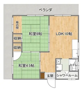 コーポ安里【3階】の間取り