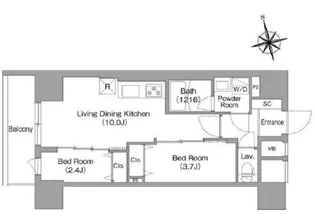 コンフォリア・リヴ南砂町EAST【9階】の間取り