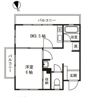 ニューライフ洗足【1階】の間取り