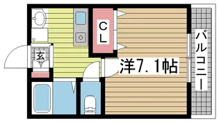 モカメゾン六甲【1階】の間取り