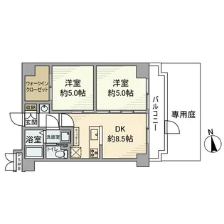 西六郷ダイヤモンドマンション【1階】の間取り