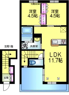 パ・マル逆井【2階】の間取り