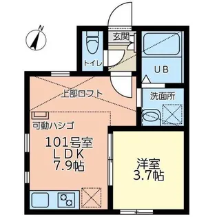ユナイト大船ウィステリア【1階】の間取り