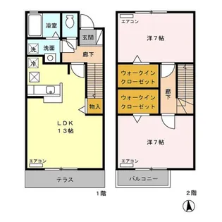 ローズコート・12の間取り
