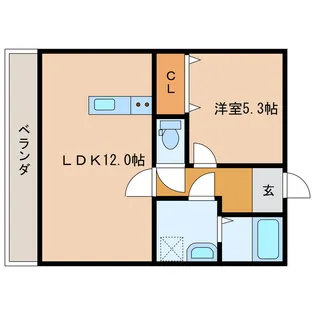 カイエンI【2階】の間取り