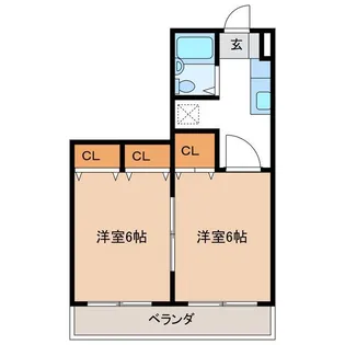 コーポ峰【2階】の間取り