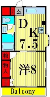 武山ハイツII【2階】の間取り