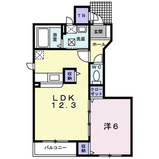 スカイピア勇舞 G棟【1階】の間取り