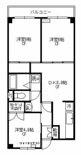 コーポラストマト【2階】の間取り