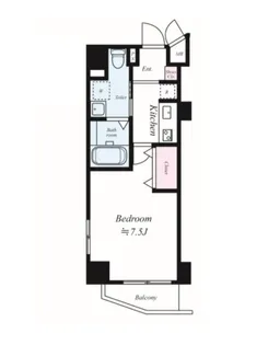 Le-lion神楽坂【6階】の間取り