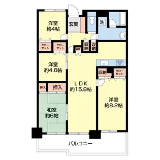 シャルマンコーポ駅南【2階】の間取り