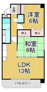 シェリール苦楽園2【1階】の間取り