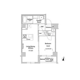 House Avenue 柿の木坂【1階】の間取り