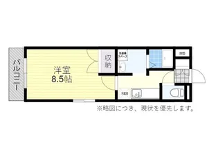 フォリスト亀川【2階】の間取り