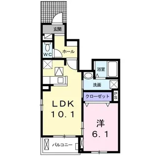 リヴェール壱番館【1階】の間取り
