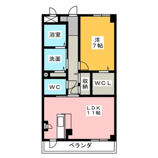 ソレイユ竹の山【4階】の間取り