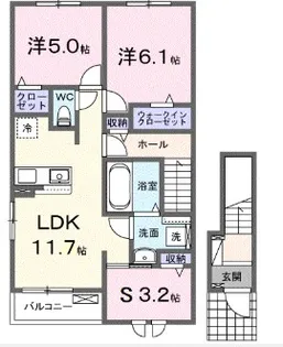 サンセールIX【2階】の間取り