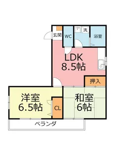 ブランドール大磯B【2階】の間取り