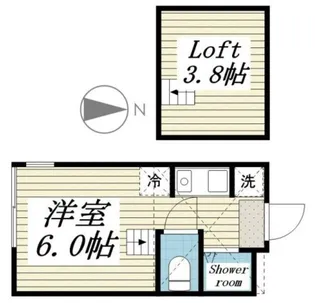 エリアサイワイ【2階】の間取り