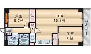 日商岩井緑地公園マンション【10階】の間取り