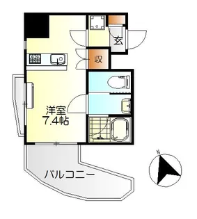 Der Strada.Y2 あさひ【6階】の間取り