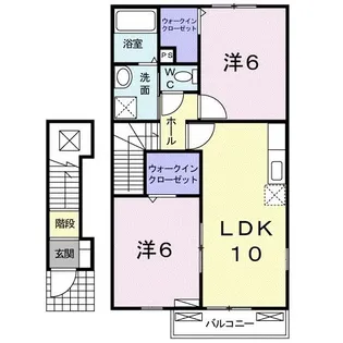 イストワールII【2階】の間取り