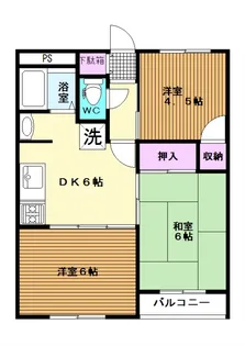 サンライズハイツ【2階】の間取り