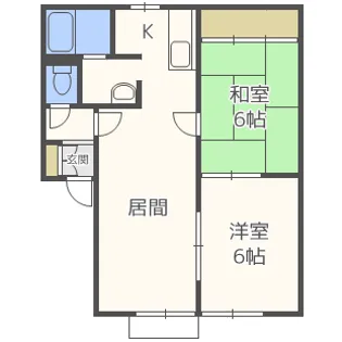 ウィンディア花畔B【2階】の間取り
