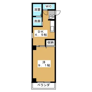 ル・レーヴ安西【5階】の間取り