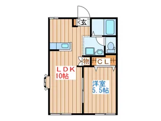 フォーレストパーク華B【1階】の間取り