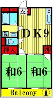 島根ハイツ【3階】の間取り