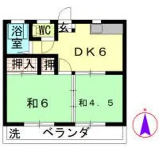 キクエイコーポ【2階】の間取り