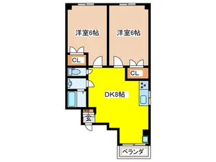 メゾンナカムラ【2階】の間取り
