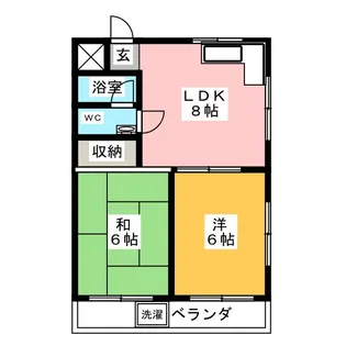 ニューシティハイツ大畠【2階】の間取り