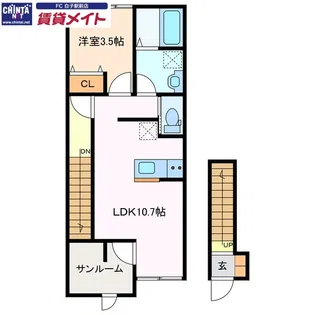 ベレッツァ鈴鹿【2階】の間取り