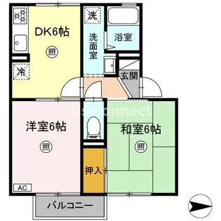 セジュール稲葉A【1階】の間取り