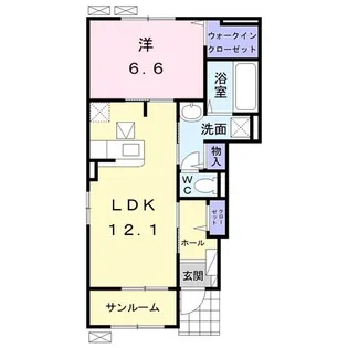 グランツ北上B【1階】の間取り