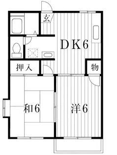 コーポサンケイ【2階】の間取り