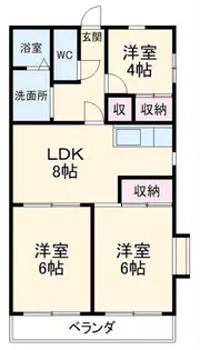 グランドパレス白鳥【4階】の間取り