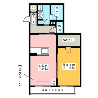 フォレナ 桜井【1階】の間取り