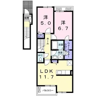 キャンパニュールII【2階】の間取り