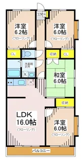 ロイヤルパレス【3階】の間取り