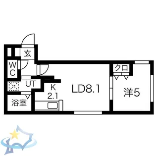 Rugger西町【2階】の間取り